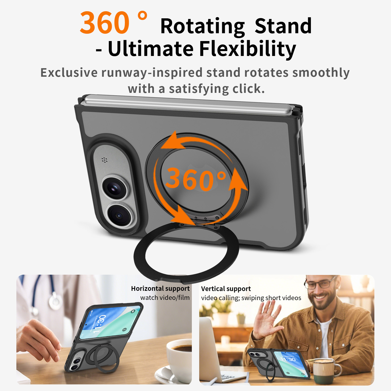 360° Magnetic Bracket Matte Ca - Matte Hard Pc Back Case review and price